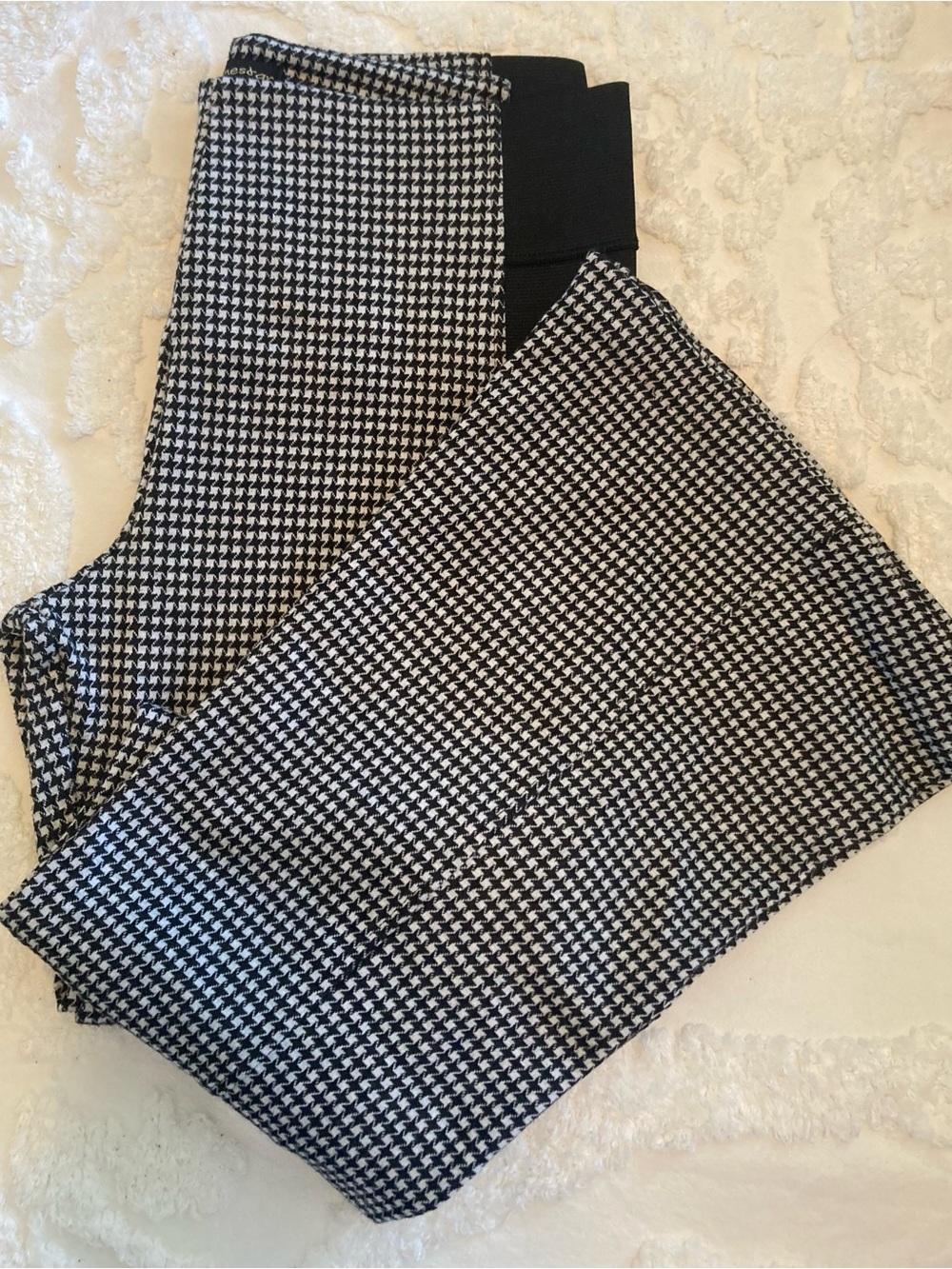 Shinestar Black & White Houndstooth Boot Cut Pants